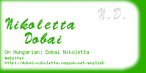 nikoletta dobai business card